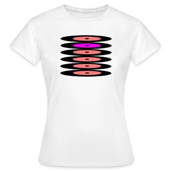 Records - Women's T-Shirt - white - Front - AI Model Female 172 dark (172cm)