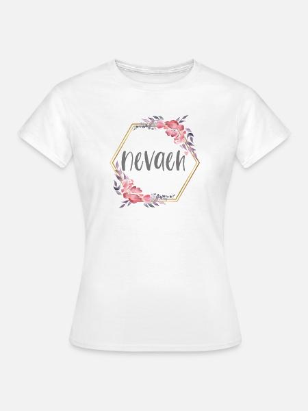 Nevaeh Mädchen Name Baby Geschenk - Frauen T-Shirt - Weiß