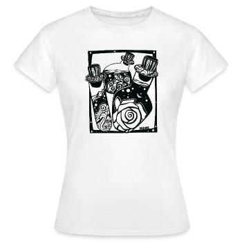 Bouteille de potion magique florale. - T-shirt Femme - blanc - Devant - AI Model Female 172 dark (172cm)