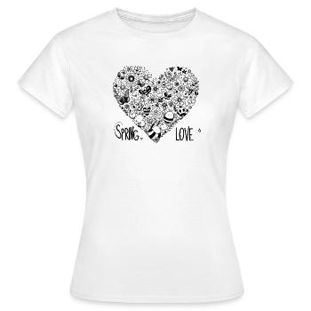 spring love - Frauen T-Shirt - Weiß - Vorne - AI Model Female 172 dark (172cm)