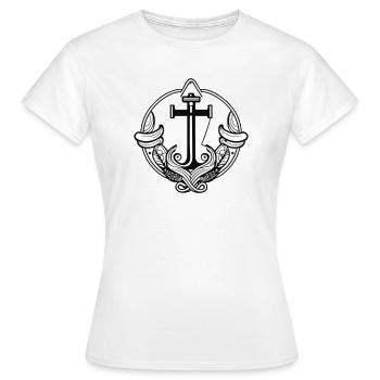 Anker Design für Seeleute auf Seefahrt - Frauen T-Shirt - Weiß - Vorne - AI Model Female 172 dark (172cm)