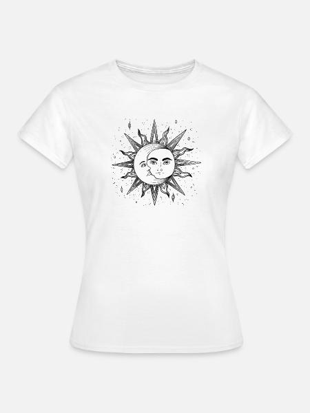 Sonne und Mond - Frauen T-Shirt - Weiß