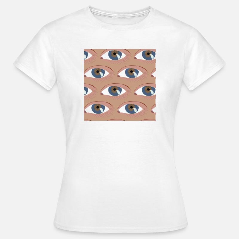 Les yeux alignés - T-shirt Femme - blanc