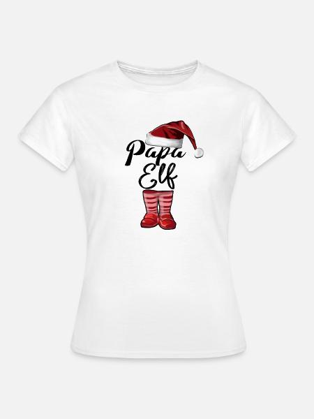 Papa Elf – Lustiges Weihnachtsdesign - Frauen T-Shirt - Weiß