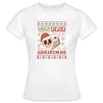 Pull de Noël moche - T-shirt Femme - blanc - Devant - AI Model Female 172 dark (172cm)