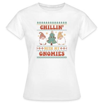 Pull de Noël moche - T-shirt Femme - blanc - Devant - AI Model Female 172 dark (172cm)