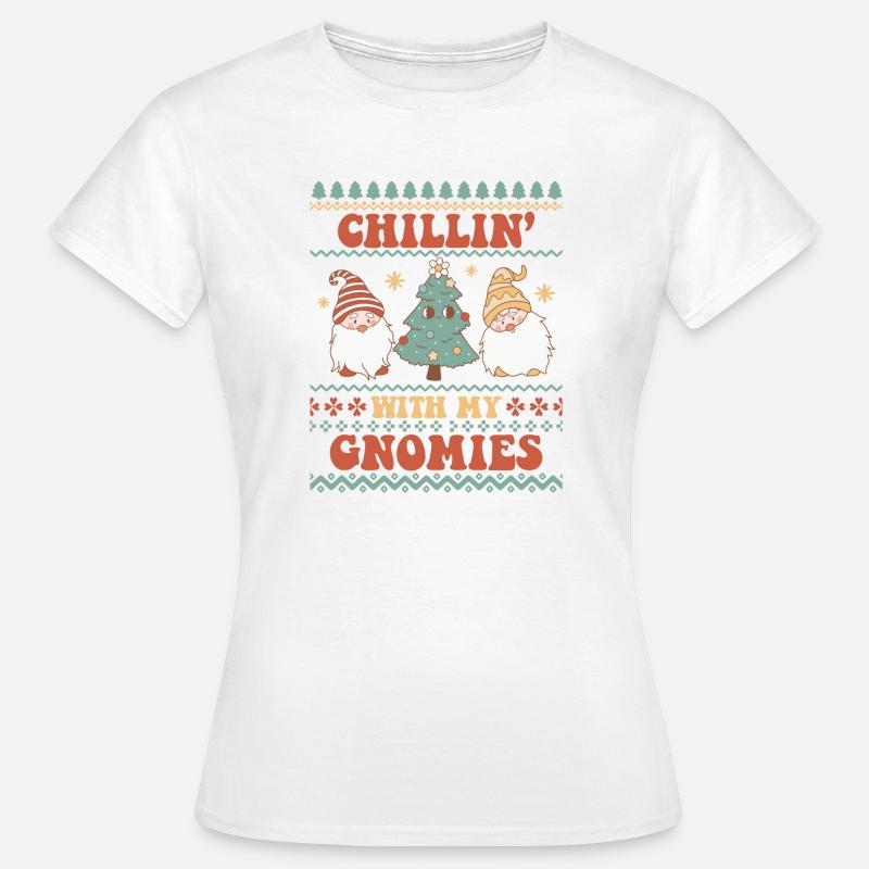 Hässlicher Weihnachtspullover - Frauen T-Shirt - Weiß