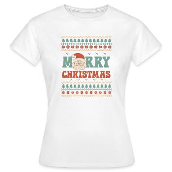 Pull de Noël moche - T-shirt Femme - blanc - Devant - AI Model Female 172 dark (172cm)