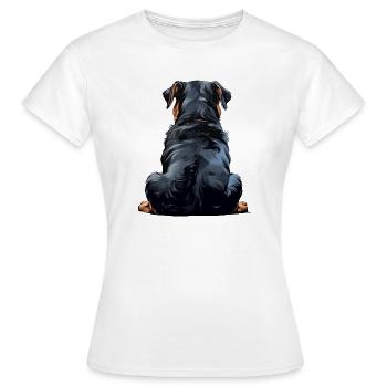 Rottweiler - T-shirt Femme - blanc - Devant - AI Model Female 172 dark (172cm)