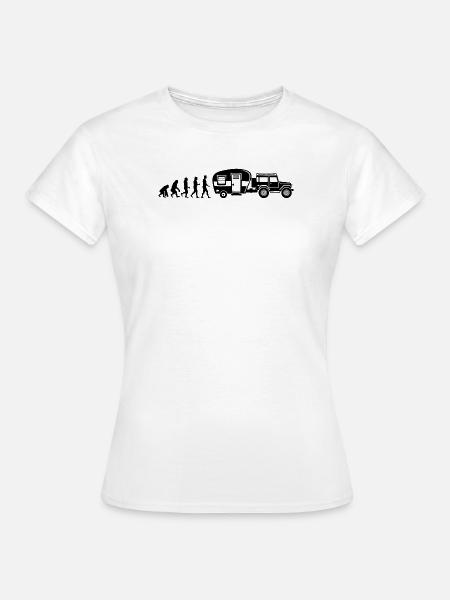 Camping Wanderer Wohnwagen Campen Camper - Frauen T-Shirt - Weiß