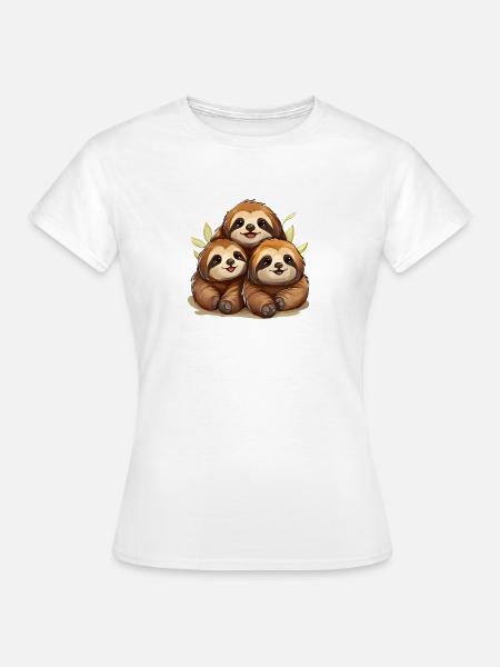 sloth squad - Frauen T-Shirt - Weiß