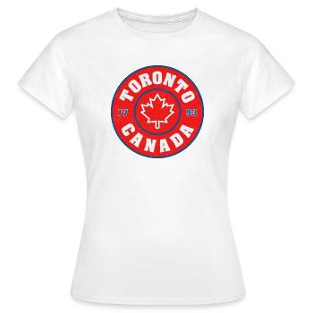 Toronto Kanada Rundemblem Ahornblatt - Frauen T-Shirt - Weiß - Vorne - AI Model Female 172 dark (172cm)
