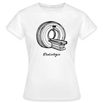 Radiologie Scanner IRM One Line Art Manip Radio - T-shirt Femme - blanc - Devant - AI Model Female 172 dark (172cm)
