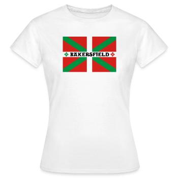 Bakersfield ikurriña. Basque community. Californie - T-shirt Femme - blanc - Devant - AI Model Female 172 dark (172cm)