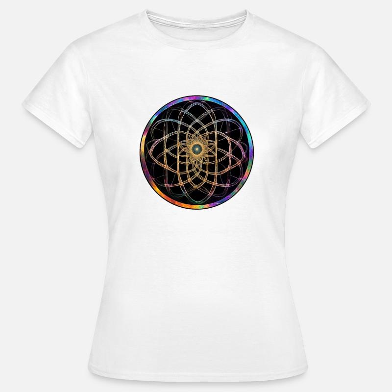 Rainbow Mandala Circle Pattern - Women's T-Shirt - white