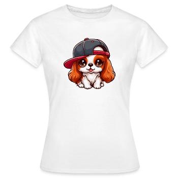 Cavalier King Charles Hund Niedlicher Hund - Frauen T-Shirt - Weiß - Vorne - AI Model Female 172 dark (172cm)