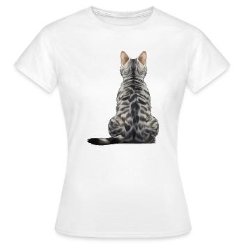 Ägyptische Mau - Frauen T-Shirt - Weiß - Vorne - AI Model Female 172 dark (172cm)