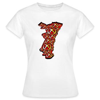 Region Elsass Pretzel Blason - Frauen T-Shirt - Weiß - Vorne - AI Model Female 172 dark (172cm)