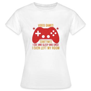 ICH SPIELE NICHT IMMER VIDEOSPIELE Gamer Boys Teens - Frauen T-Shirt - Weiß - Vorne - AI Model Female 172 dark (172cm)
