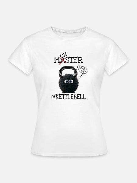 Meister der Kettlebell vs. Monster der Kettlebell? - Frauen T-Shirt - Weiß