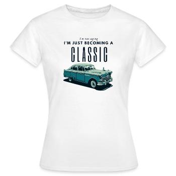 Oldtimer Zeitalter Nostalgie Design - Frauen T-Shirt - Weiß - Vorne - AI Model Female 172 dark (172cm)