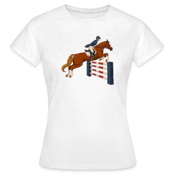 Horse, Rider, Horse Riding - Women's T-Shirt - white - Front - AI Model Female 172 dark (172cm)