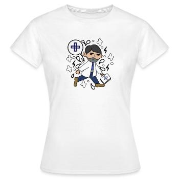 Médecin Carrière Bourreau de travail Emploi Travail Profession Succès - T-shirt Femme - blanc - Devant - AI Model Female 172 dark (172cm)