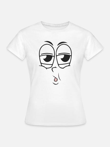 Ermüdung des Gesichts - Frauen T-Shirt - Weiß