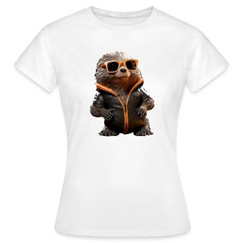 Mole with sunglasses Love Cute Moles - Women's T-Shirt - white - Front - AI Model Female 172 dark (172cm)