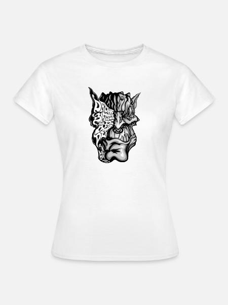 Betrunkener Streitaxt-Dämon - Frauen T-Shirt - Weiß