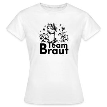 poltern jga team braut junggesellinnen hochzeit - Frauen T-Shirt - Weiß - Vorne - AI Model Female 172 dark (172cm)