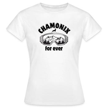 ski, snowboard, station de ski - T-shirt Femme - blanc - Devant - AI Model Female 172 dark (172cm)