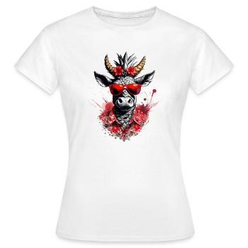 Festayre, Feria und Fun Bull, zum Feiern - Frauen T-Shirt - Weiß - Vorne - AI Model Female 172 dark (172cm)