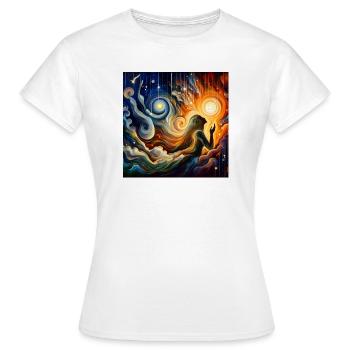 Ciel Étoilé - T-shirt Femme - blanc - Devant - AI Model Female 172 dark (172cm)