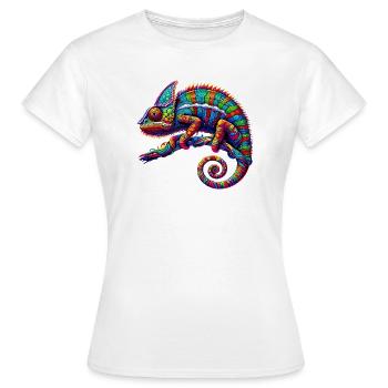 Caméléon - T-shirt Femme - blanc - Devant - AI Model Female 172 dark (172cm)