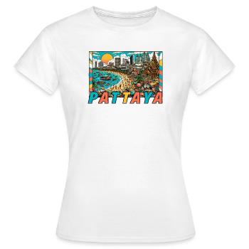 Pattaya Thailand Party Design - Frauen T-Shirt - Weiß - Vorne - AI Model Female 172 dark (172cm)