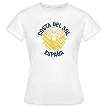 Costa del Sol - Frauen T-Shirt - Weiß - Vorne - AI Model Female 172 dark (172cm)