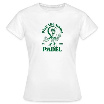 Spielen Sie das Spiel Padelshirt - Frauen T-Shirt - Weiß - Vorne - AI Model Female 172 dark (172cm)