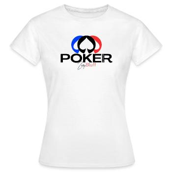 POKER Elegance "Zero bluff Poker outfit"  - T-shirt Femme - blanc - Devant - AI Model Female 172 dark (172cm)