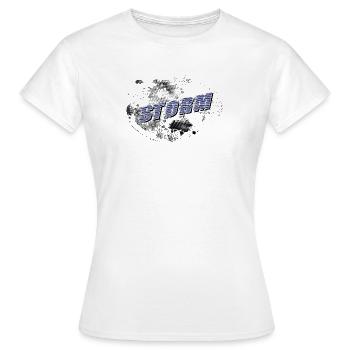 STORM Tempête avec arrière-plan - T-shirt Femme - blanc - Devant - AI Model Female 172 dark (172cm)