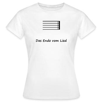 Das Ende vom Lied - Das musikalisches Finale - Frauen T-Shirt - Weiß - Vorne - AI Model Female 172 dark (172cm)