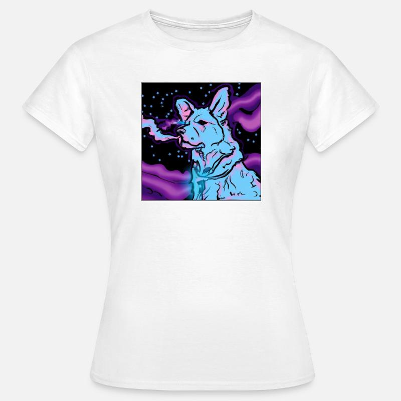 Vapotage de chien dans l’espace. - T-shirt Femme - blanc