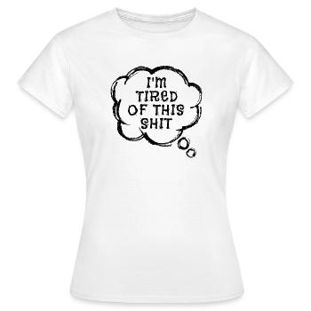 Je m’en fous Déclaration - T-shirt Femme - blanc - Devant - AI Model Female 172 dark (172cm)