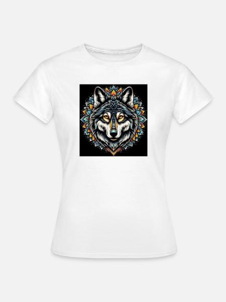 Wolf - Frauen T-Shirt - Weiß