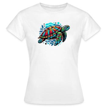 Tortue marine - T-shirt Femme - blanc - Devant - AI Model Female 172 dark (172cm)
