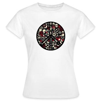 Anti-guerre - T-shirt Femme - blanc - Devant - AI Model Female 172 dark (172cm)