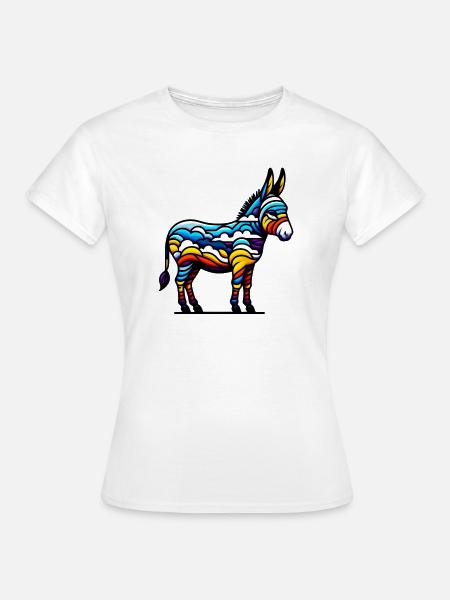 Âne, Tétine, Mule - T-shirt Femme - blanc