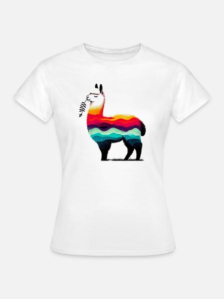 Alpaka - Frauen T-Shirt - Weiß