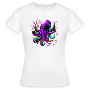 Pieuvre - T-shirt Femme - blanc - Devant - AI Model Female 172 dark (172cm)