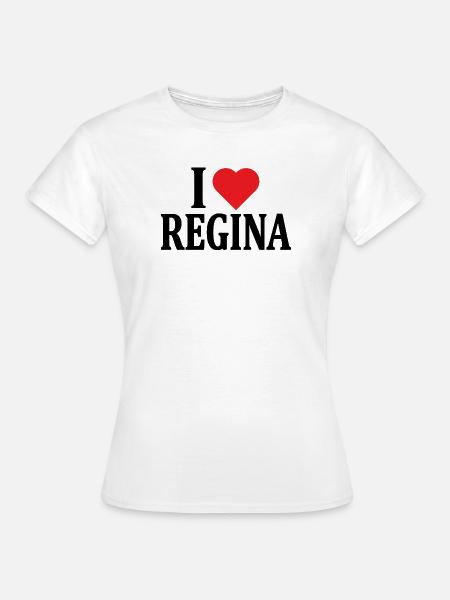 T-Shirt Ich liebe Regina T-Shirt Geschenkidee - Frauen T-Shirt - Weiß